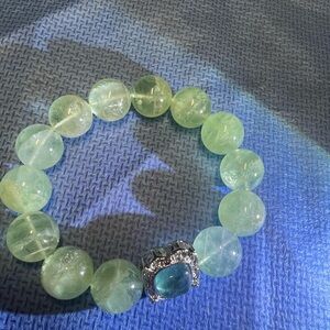 Elegant Natural Green Fluorite Beaded DIY handmade Bracelet